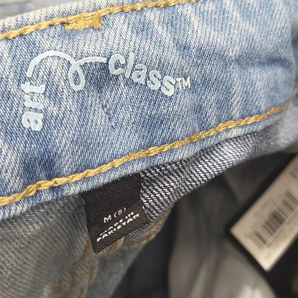 Girls Bermuda Denim Shorts with Pockets - Art Class Blue Size Medium 8